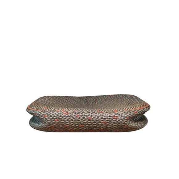 Vintage YSL Coated Tweed Crossbody Bag Leather Trim - Picture 6 of 9